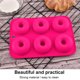 thumbnail image 2 of Kearding Molde para rosquillas de 6 cavidades, bandeja antiadherente de silicona para hornear, resistente al calor, reutilizable, para hacer Type2 NO2, 2 of 6
