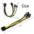 thumbnail image 2 of DODOING (10 Pack) Pcie Cable GPU PCI-e 8 Pin Female to Dual 8(6+2) Pin Male PCI Express Adapter Braided Sleeved Splitter Power Cable, 2 of 8