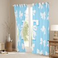 thumbnail image 3 of Homewish Blue Ribbon Monogrammed T Black Out Curtains, Cute Princess Bowknot Curtains Pack of 2 (42x63 Each), Teens Kids Boys Girls Bedroom Curtains, Curtains and Drapes Decor, 3 of 6