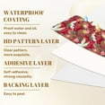 thumbnail image 6 of Crane Peel and Stick Wallpaper 23.6in x 9.8ft Elegant Crane Floral Red Gold Accents Contact Paper Vinyl Waterproof Self Adhesive Wall Paper for Bedroom Shelf Cabinet Renter Friendly, 6 of 8