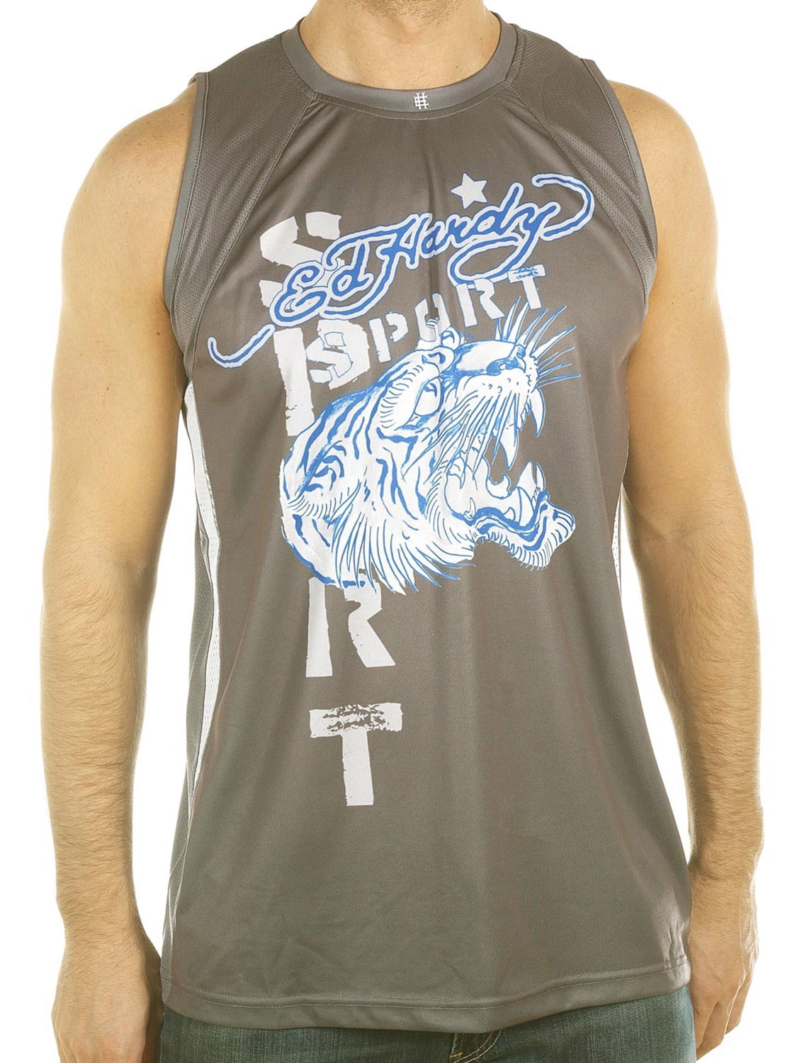 Ed Hardy Mens Tiger Roar Sport Tank Top 