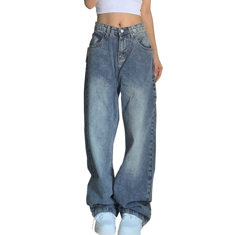 Low Rise Jeans for Woman Ladies Jeans Mid Rise Jeans for Women Old