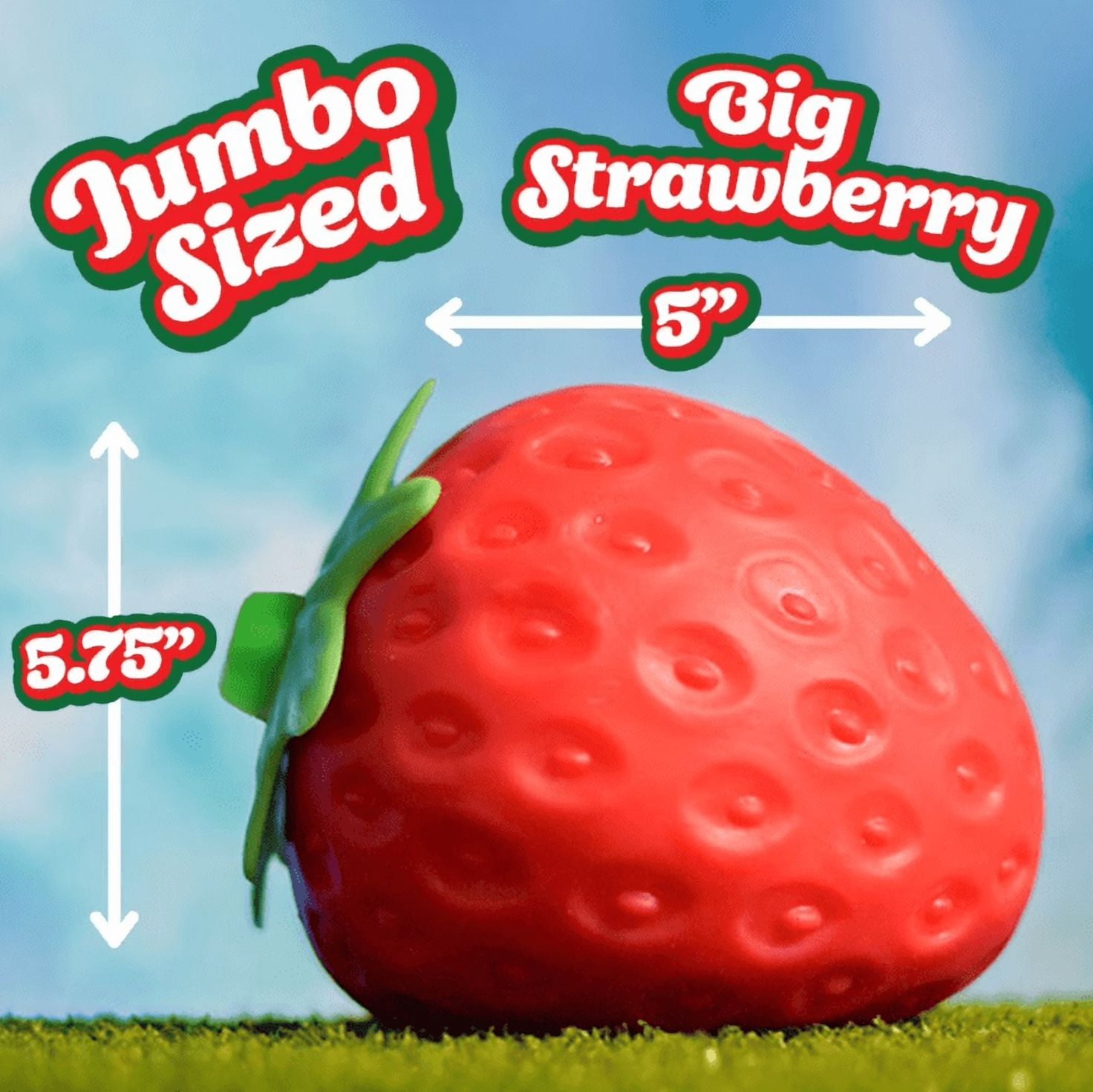 SmushMart Strawberry Squishy Toy,Strawberry Shaped Squishy Toy, Food-Inspired Slow-Rising Stress Relief Squeeze Ball,Fun Novelty Gift for Holiday Festivals