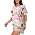 thumbnail image 2 of Bingfone Cute Sushi Print Pajamas Sets for Women Soft Short-Sleeved Pjs with Lounge Shorts Two Piece Sleepwear, 2 of 8
