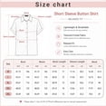thumbnail image 3 of Enmain Womens Button Down Shirt Short Sleeve Collared Textured Summer Tops Casual Beach Shirt Red XL, 3 of 8