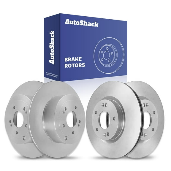 AutoShack Front Vented & Rear Solid Brake Rotors 4-PC Set Replacement for 2007-2009 Hyundai Santa Fe