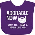 thumbnail image 3 of Inktastic Adorable Now...wait Till I Have a Beard Like Dad in White Boys Baby Bib, 3 of 4