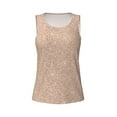 thumbnail image 5 of Goofa Beige Sparkling Glitter Printed Womens Workout Tops for Women Sleeveless Yoga Shirts Athletic Running Tank Tops Sleeveless Gym Clothes Workout Apparel-XX-Large, 5 of 9