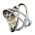 thumbnail image 5 of K-KED Wedding Ring Women Gorgeous 925 Silver Cubic Zircon Delicate Jewelry Sz 6-10-9, 5 of 6