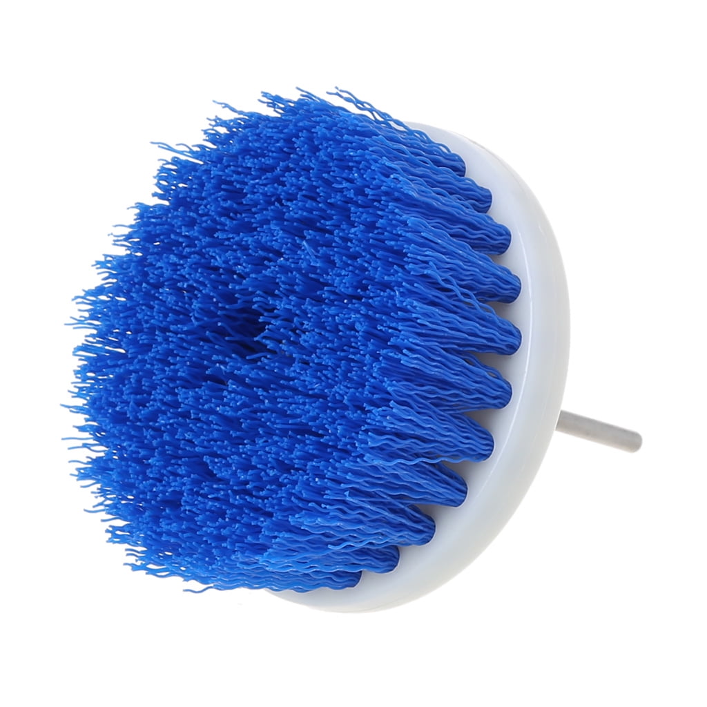 60mm Blue Drill Powered Scrub Drill Brush Head For Ceramic Shower Tub CarpeCAGA 