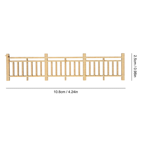 8 Pcs Vintage Style Mini Fence Decor Set for Christmas Village, Tree Fence Props for Holiday Home Decoration