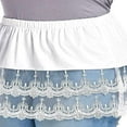 thumbnail image 2 of Women Adjustable Layering Fake Top Lower Sweep  Mini Skirt Shirt Extender Plus Black XXXXXL, 2 of 5