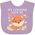 thumbnail image 3 of Inktastic My Cousins Love Me Little Fox Boys or Girls Baby Bib, 3 of 4