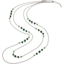 Long Silver Necklace For Women Bohemian Layered Statement Costume Long Necklaces For Women Fashion Jewelry Mothers Day Gifts[o2253]
