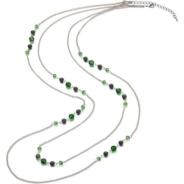 Long Silver Necklace For Women Bohemian Layered Statement Costume Long Necklaces For Women Fashion Jewelry Mothers Day Gifts[o2253]