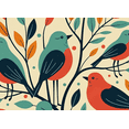 thumbnail image 4 of Autumn Themed Banner with Colorful Birds and Leaves Backdrop Party Decorations Background for Fall Festivals Thanksgiving Celebrations Family Gatherings Photo Props, 4 of 8