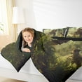 thumbnail image 4 of Manfei Tyrannosaurus Rex Queen Comforter Set for Kids Boys, Wild Animal Bedding Sets, Ancient Jungle Bedding Comforter Set, Microfiber Bedroom Decor Reversible 3pcs, 4 of 8
