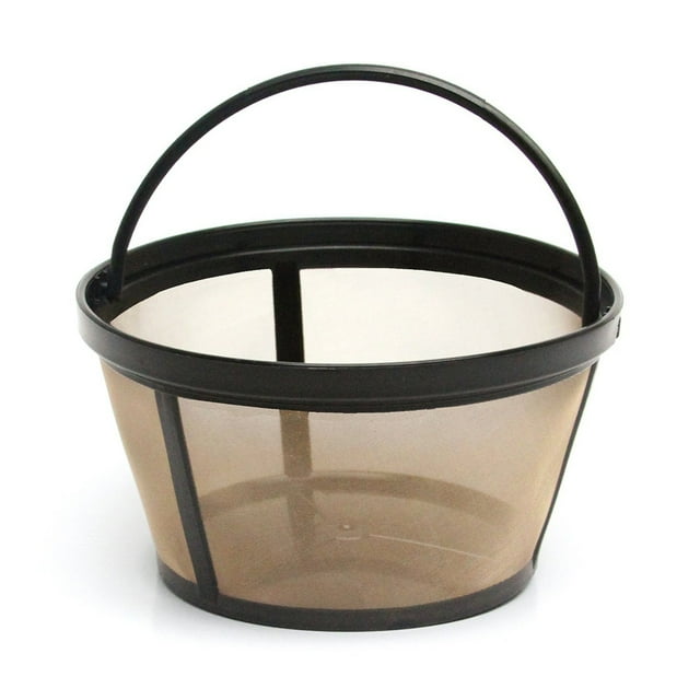 Filtro de Café de Acero Inoxidable Minnieouse Malla 100 Estilo de Cesta Permanente Reutilizable Tono Dorado 10-12 Tazas