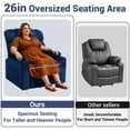 thumbnail image 5 of Oversized Power Lift Recliner Chair with Massage and Heat for Elderly, UHOMEPRO Large Wide Seat Recliners for Big and Tall, Safety Motion Reclining Mechanism with Cup Holders and USB, Blue, 5 of 13