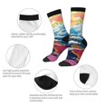 thumbnail image 4 of Bingfone Chaussettes de Compression Imprimé Terre Coloré Fantaisie pour Femmes et Hommes Longues Chaussettes pour Course Athlétique Cyclisme Infirmière, 4 of 6