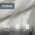 thumbnail image 3 of Cotton Bedding Set 3 PCS Full/Queen Botanical Cotton Comforter Set Gray,Bed In A Bag, 3 of 14