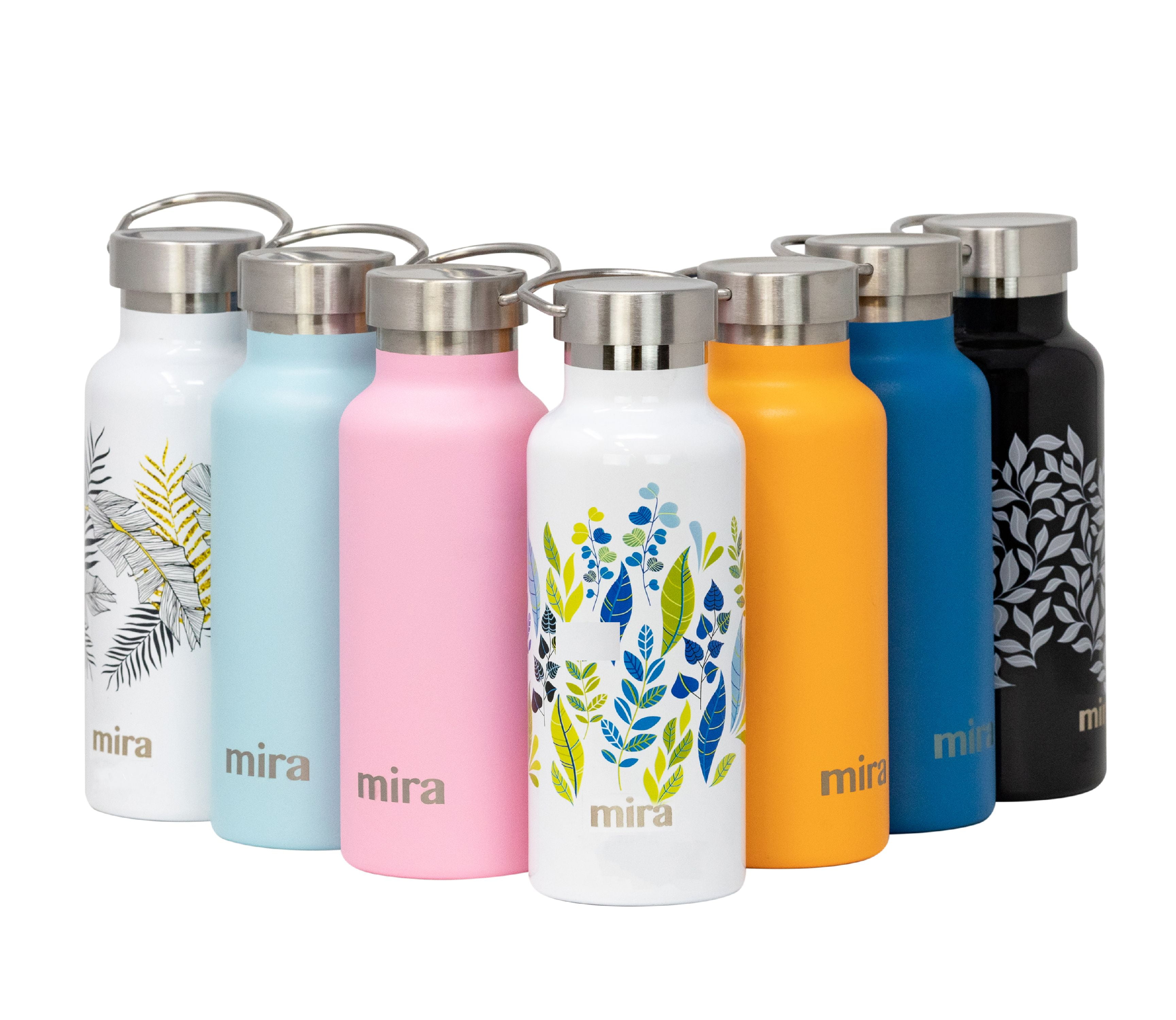 MIRA 17 oz Spring White Double Wall Vacuum Insulated Stainless Steel Water Bottle with Wide
