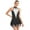 Black, variant on TiaoBug Women's Figure Ice Skating Dress Halter Shiny Sequin Roller Skating Lyrical Dance Costume Black XL