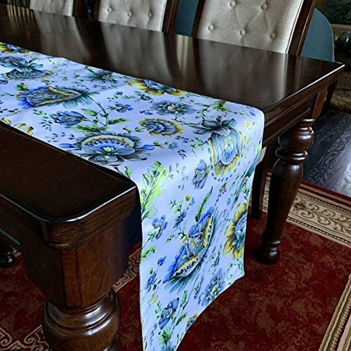 Decozen Jacobean 6 Runner Whiteout Print 1 13 X71 Printed Table Runners Dining Table Runner Grey Center Table Runner Handmade W Fabric Kitchen Décor Table Runner Walmart Com Walmart Com