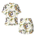 thumbnail image 6 of Wukai Snake And Moon Women's Pajama Set,Short-Sleeve Top and Shorts with Elastic Waistband and Pockets for Loungewear, Yoga, and Casual Wear-, 6 of 8