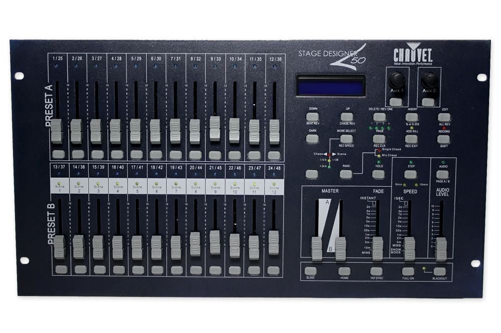 Chauvet DJ STAGE DESIGNER 50 48-Channel DMX Dimmer Controller+192-Ch Controller
