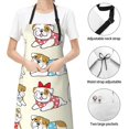 thumbnail image 6 of Naloa Cute Bull Dog Apron Kitchen Aprons with Pockets for Women Men Chef, 6 of 8