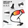 thumbnail image 3 of Gafas de sol OUKEMAX polarizadas para hombre, deportivas, paquete de 3 + UV400, 3 of 7
