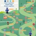 thumbnail image 2 of 16 Piece Wooden Traffic Signs Driving Games Guide Craft Road Construction Traffic Sign Set Street Signs for Children Play, 2 of 7