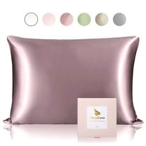 REGALWOVEN 25 Momme Silk Pillowcase Standard Silk Pillow Cover, Mauve, 20"x26"