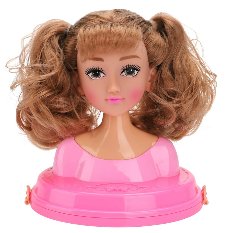 Kids Dolls Styling Head Makeup Comb Hair Toy Doll Set Pretend Play