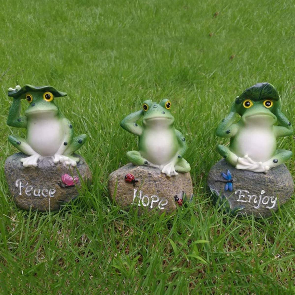 Realistic Effect Frogs Ornament Figurine Sculpture Ornament 