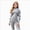 Light Gray, variant on WXFAZCVU Girls Outfits Trendy Long Sleeved Crop Tops and Loose Sleeveless Jumpsuit Kids Set Size 12 Years