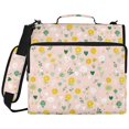 thumbnail image 2 of Zipper Binder with Shoulder Strap 2 inch 3 Ring Waterproof File Folder Organizer Bag 500 Sheet Spring Flowers and Hearts Pattern, 2 of 8