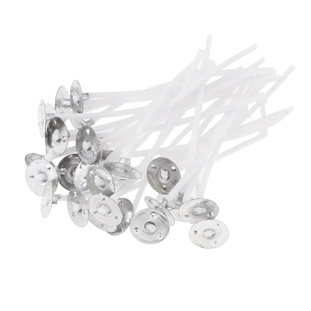 FVDPWYE 200Pcs Low Smoke Candle Wicks w/ Tabs 30mm 70mm for DIY Scented Candles Making