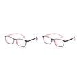 thumbnail image 3 of Minnieouse Gafas TR90 rectangulares sin receta para hombres y mujeres, gafas ligeras de estilo Vintage para la vida diaria rosa negro 2piezas, 3 of 6