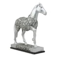 thumbnail image 3 of Ebros Equestrian Filigree Graceful Sauntering Silver Horse Statue 7.75" Long, 3 of 4