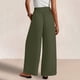 thumbnail image 4 of Pantalones de la Cintura Elástica de las Mujeres de Color Sólido Bolsillo Casual Pantalones de Moda 95% Poliéster 5% Spandex, Nuevos Pantalones Estirables para el Uso Diario, 4 of 9