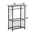 thumbnail image 2 of Slim Bathroom Side Table with Toilet Paper Roll Holder & Magazine Storage | Narrow Metal End Table for Small Spaces, 14.6" x 7.9" x 21.5", 2 of 7