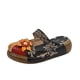 thumbnail image 2 of Sandalias de tacón plano con estampado de flores manuales para mujer, con bloques de colores personalizados Wmkox8yii  nm788, 2 of 9