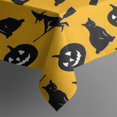 thumbnail image 4 of Halloween Black Cats Witches and Pumpkins Rectangle Tablecloth 60"x102",Waterproof Polyester Rectangle Table Cloth, Wipeable Spillproof Polyester Tablecloth for Dining, Camping, Indoor and Outdoor, 4 of 6