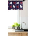 thumbnail image 3 of Ambesonne Floral Window Valance, Abstract Toned Flowers Art, 54" X 18", Red Indigo White, 3 of 3