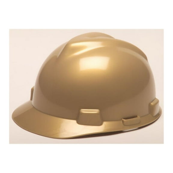 V-Gard® Slotted Hard Hat Cap, Fas-Trac® III Suspension, Gold