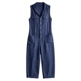 thumbnail image 7 of Guluxicc Womens Hooded Linen Jumpsuit Sleeveless Button Down Utility Pockets Tapered Leg Casual Loose Summer Vacation Overalls, 7 of 7