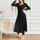thumbnail image 5 of Pincandy Women's Solid Color Pajama Set - Crew Neck Long Sleeve Top & Pants, Casual & Comfortable for Homewear, 5 of 6