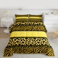thumbnail image 2 of Homewish Cheetah Zebra Print Bedding Comforter Set 2pcs for Teens Female Men,Retro Vintage Aesthetic Twin Comforter Sets Microfiber,Abstract Geometric Stripes Breathable Bedding Set, 2 of 8